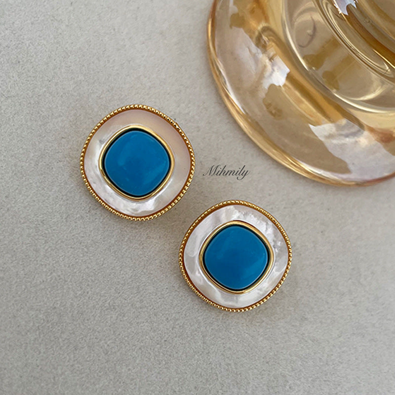 Aquarius Elegance: Sky Blue Studs