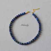 【Mihmily】Vintage Lucky Spiritual Natural Sapphire Necklace: A Blend of Mediterranean Romance and Timeless Elegance