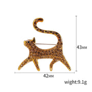 Mihmily brand-handmade diamond cat brooch, fashionable and exquisite personality