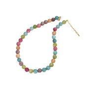 【Mihmily】Bring Good Luck Necklace - Colored Gemstone Beaded Necklace