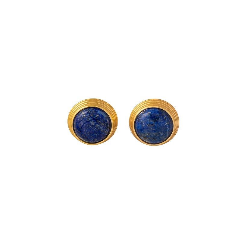 Mihmily brand-retro lapis lazuli earrings, personalized and high-end with good luck