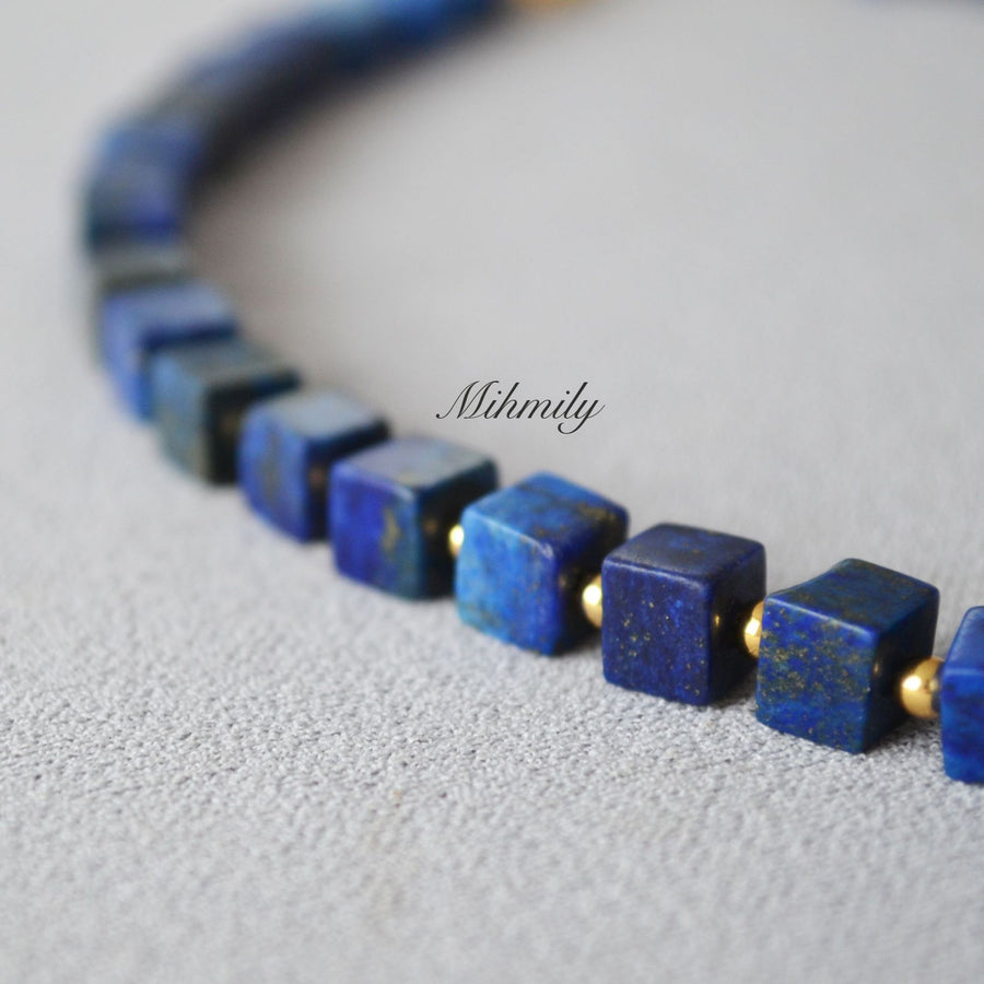 【Mihmily】Vintage Lucky Spiritual Natural Sapphire Necklace: A Blend of Mediterranean Romance and Timeless Elegance