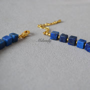 【Mihmily】Vintage Lucky Spiritual Natural Sapphire Necklace: A Blend of Mediterranean Romance and Timeless Elegance