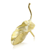 【Mihmily】Elegant Leaf Brooch - Gold and Silver Metal Lapel Pin for Suit, Exquisite Gift