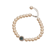 【Mihmily】Aquamarine pearl bracelet, light luxury gift, bring good luck