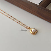 【Mihmily】Vintage Natural Lucky Freshwater Pearl Necklace - Elegant, Unique Design, High-End Clavicle Jewelry