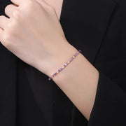 【Mihmily】Amethyst gem bracelet, French retro small exquisite light luxury high-end