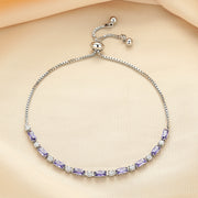 Mihmily brand - Moissanite Amethyst Bracelet, simple and stylish adjustable