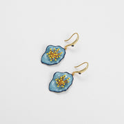 【Mihmily】Vintage drip glaze flower earrings, fashionable and advanced, bring good luck