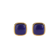 Mihmily brand-lapis lazuli square earrings, simple and high-end fashion earrings for women