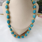 Mihmily brand-natural turquoise necklace, retro fashion personality