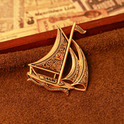 Mihmily brand-retro sailboat niche simple exquisite brooch