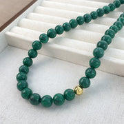 Mihmily brand-natural malachite green necklace, retro fashion, bring good luck