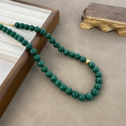 Mihmily brand-natural malachite green necklace, retro fashion, bring good luck