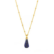 Mihmily brand-natural lapis lazuli pendant necklace, simple and stylish three-dimensional