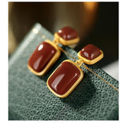 red agate earrings