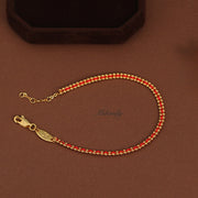 【Mihmily】Elegant French red string gold plated bracelet - luxury accessories, couple gift