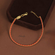 【Mihmily】Elegant French red string gold plated bracelet - luxury accessories, couple gift