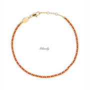 【Mihmily】Elegant French red string gold plated bracelet - luxury accessories, couple gift