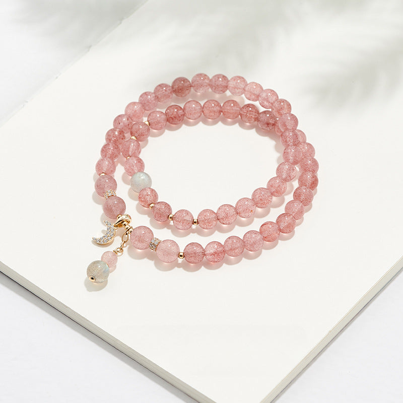 Mihmily brand-Strawberry crystal bracelet, gift for girlfriend